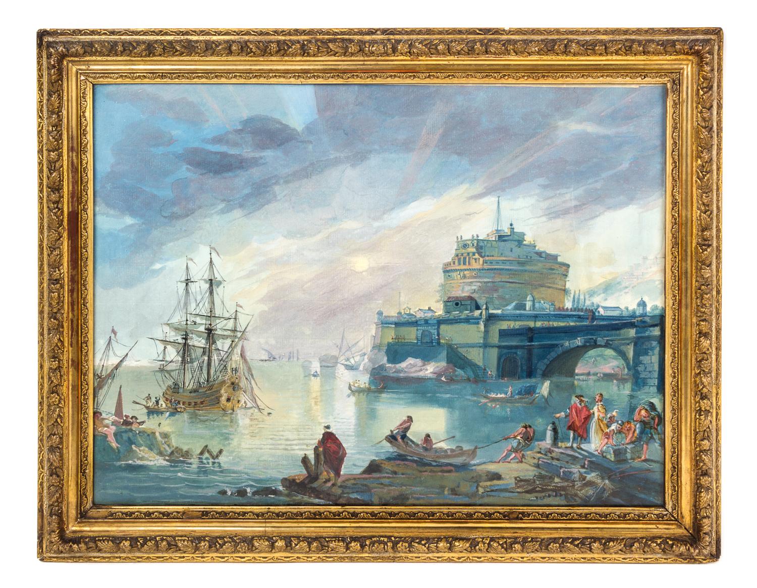 Sebastiano Tessarani, (Continental, 18th/19th Century), Harbor