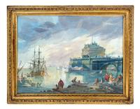 Sebastiano Tessarani, (Continental, 18th/19th Century), Harbor