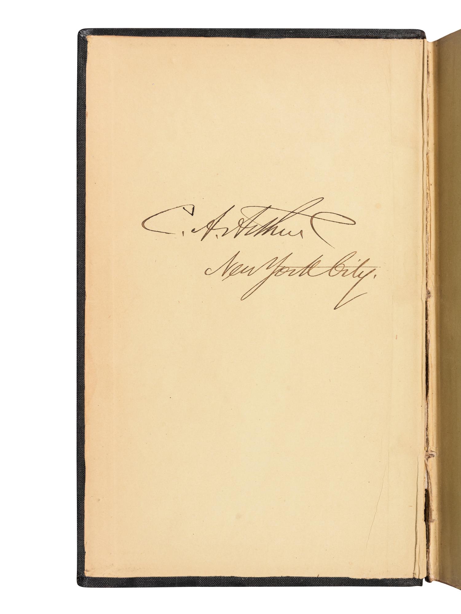 [ARTHUR, Chester (1830-1886), his copy]. DICKENS, Charles (1812-1870). Martin Chuzzlewit . [“The Life and Adventures of Martin Chuzzlewit”]. Philadelphia: T. B. Peterson, [ca 1850s].