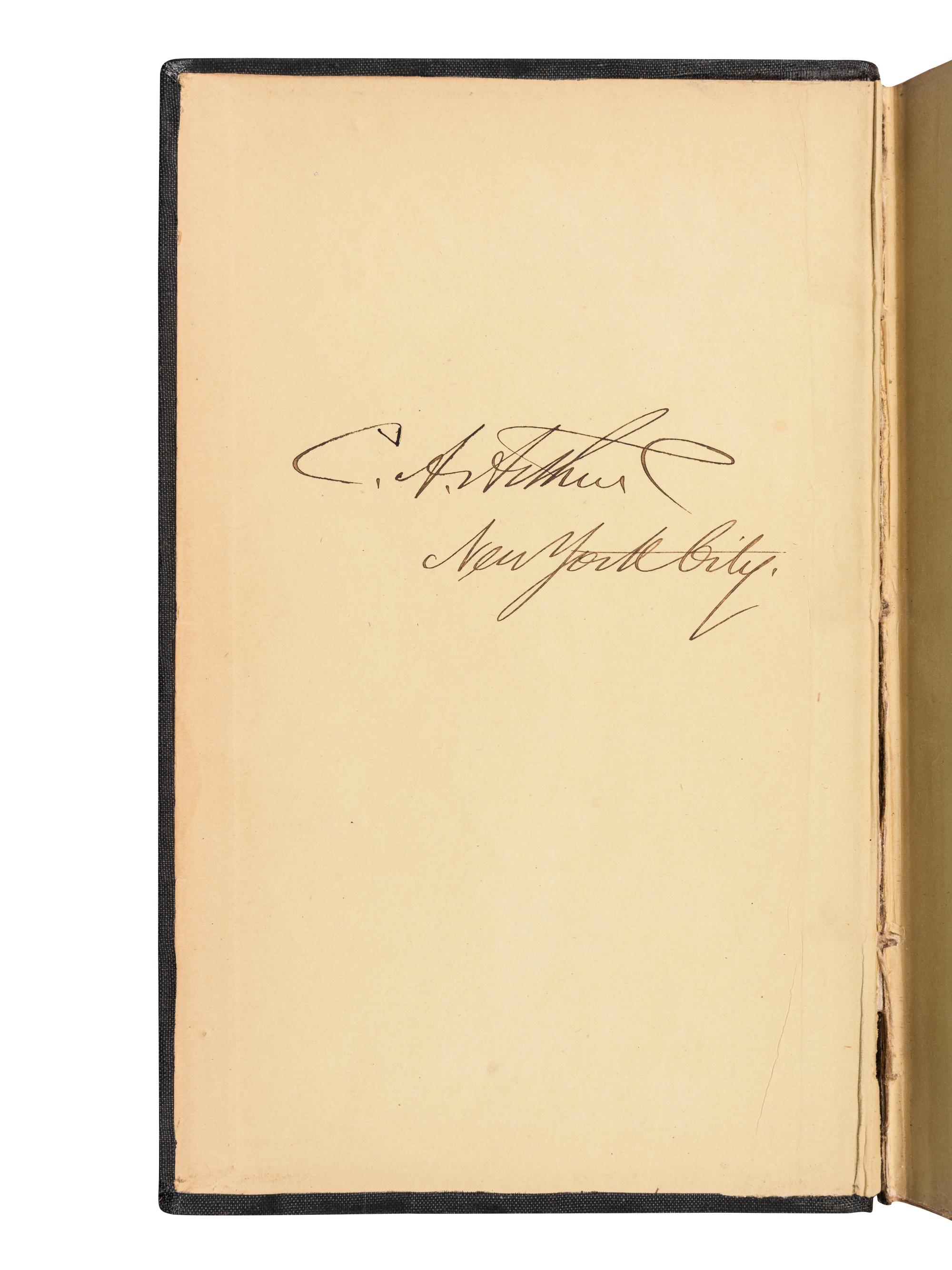 [ARTHUR, Chester (1830-1886), his copy]. DICKENS, Charles (1812-1870). Martin Chuzzlewit . [“The Life and Adventures of Martin Chuzzlewit”]. Philadelphia: T. B. Peterson, [ca 1850s].