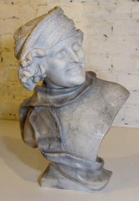 A Continental Marble Bust. Height 20 inches.