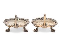 A Pair of English Silver-Gilt Shell-Form Master Salts