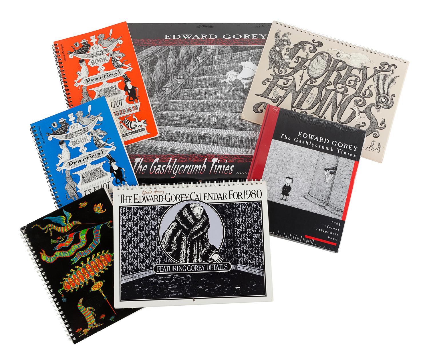 GOREY, Edward. A group of calendars and engagement books, comprising: