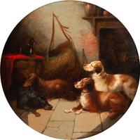 Awaiting the Master's Return: A Pair of Paintings