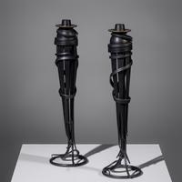 Pair of Comet candleholders, 2001