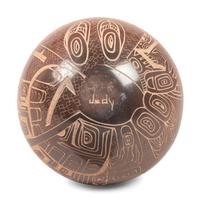 Sienna Jar, with Sgraffito Northwest Coast Imagery