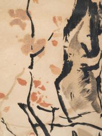 Two Chinese Ink and Color Paintings on Paper and One Print