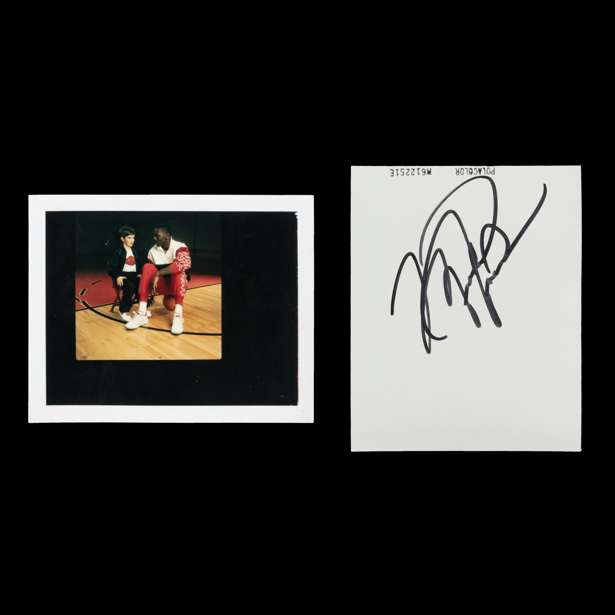 A Michael Jordan Signed Autograph Original Jean Moss Polaroid Proof for McDonalds Acclaimed 1987 Muscular Dystrophy Advertisement (Beckett Authentication Services, Moss Family Letter)