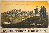 (WWI POSTERS) POULBOT, FRANCISQUE. Two WWI propaganda posters, including Pour le dernier quart d'heure... aidez moi! By SEM.