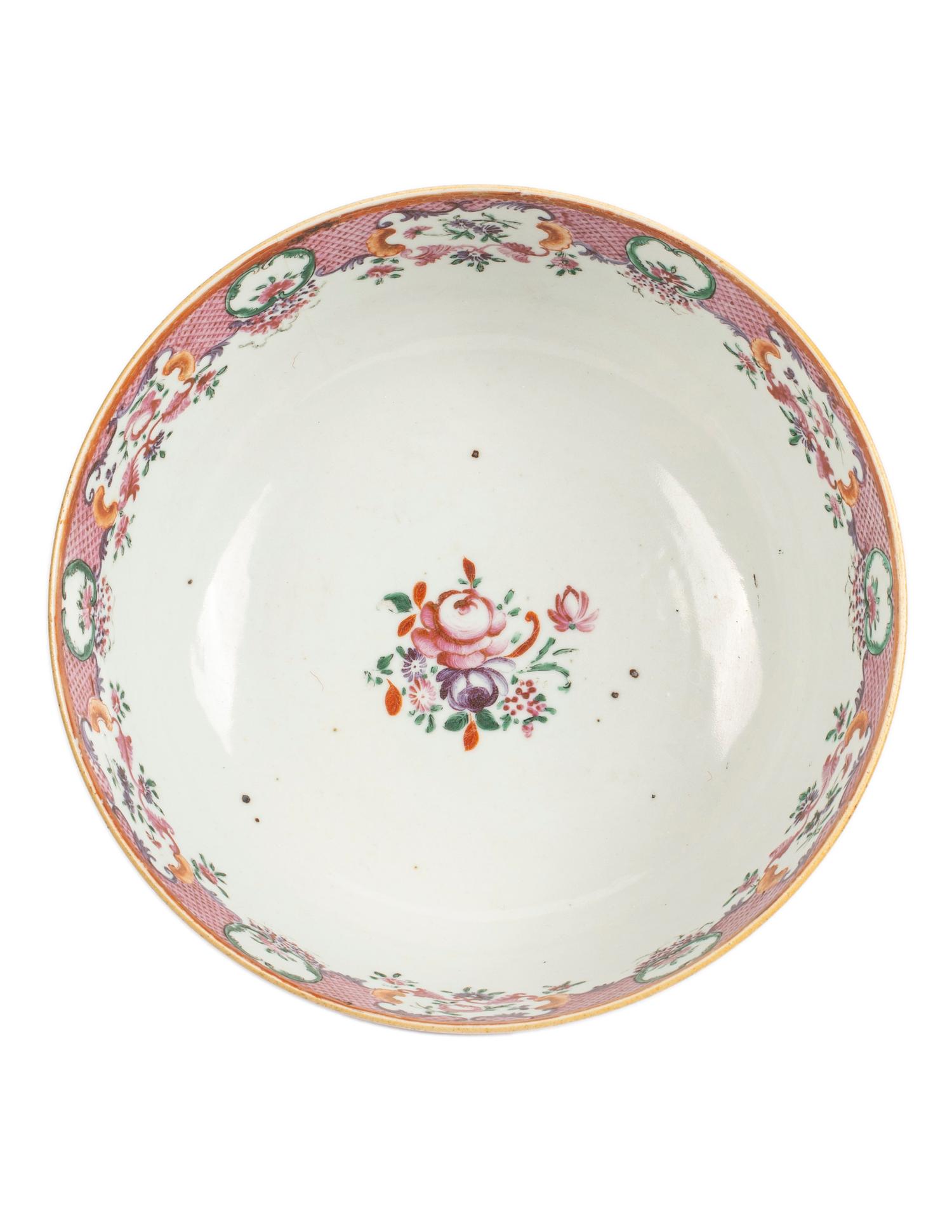 A Chinese Export Porcelain Punch Bowl