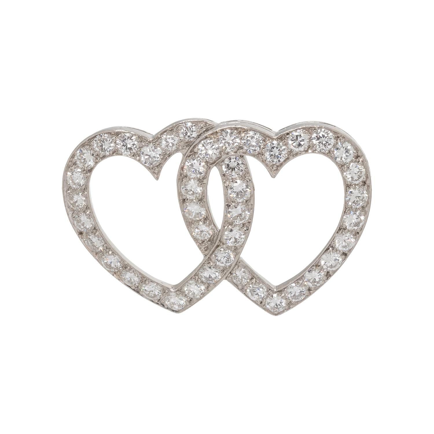 DIAMOND HEART BROOCH