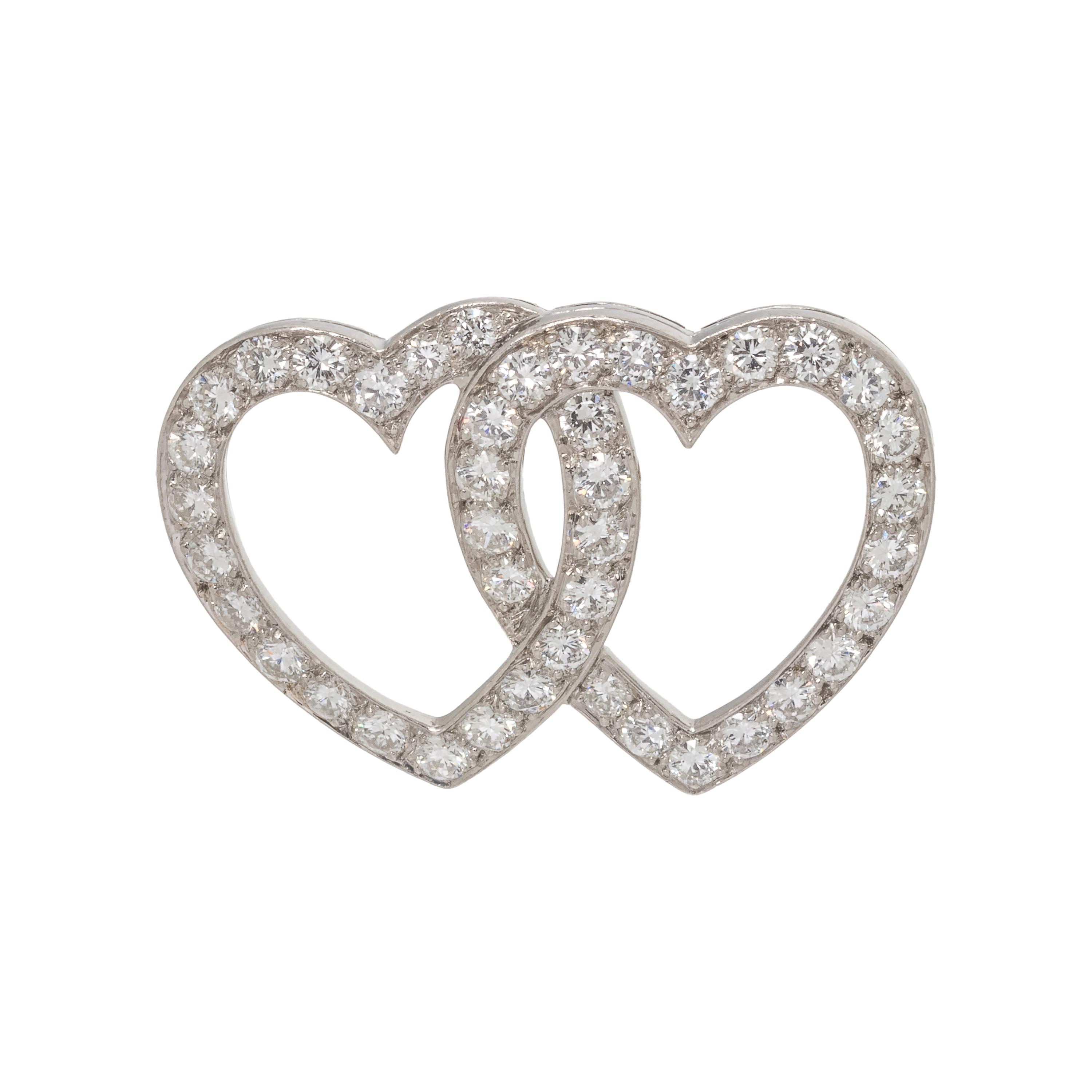 DIAMOND HEART BROOCH