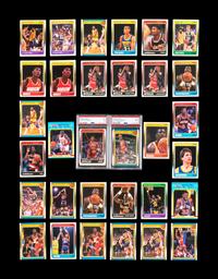 A Group of 31 1988 Fleer Basketball Cards Including a Michael Jordan All-Star No. 120 (PSA 9 MINT) and Scottie Pippen Rookie No. 20 (PSA 5 EX)