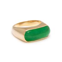 YELLOW GOLD AND JADE RING