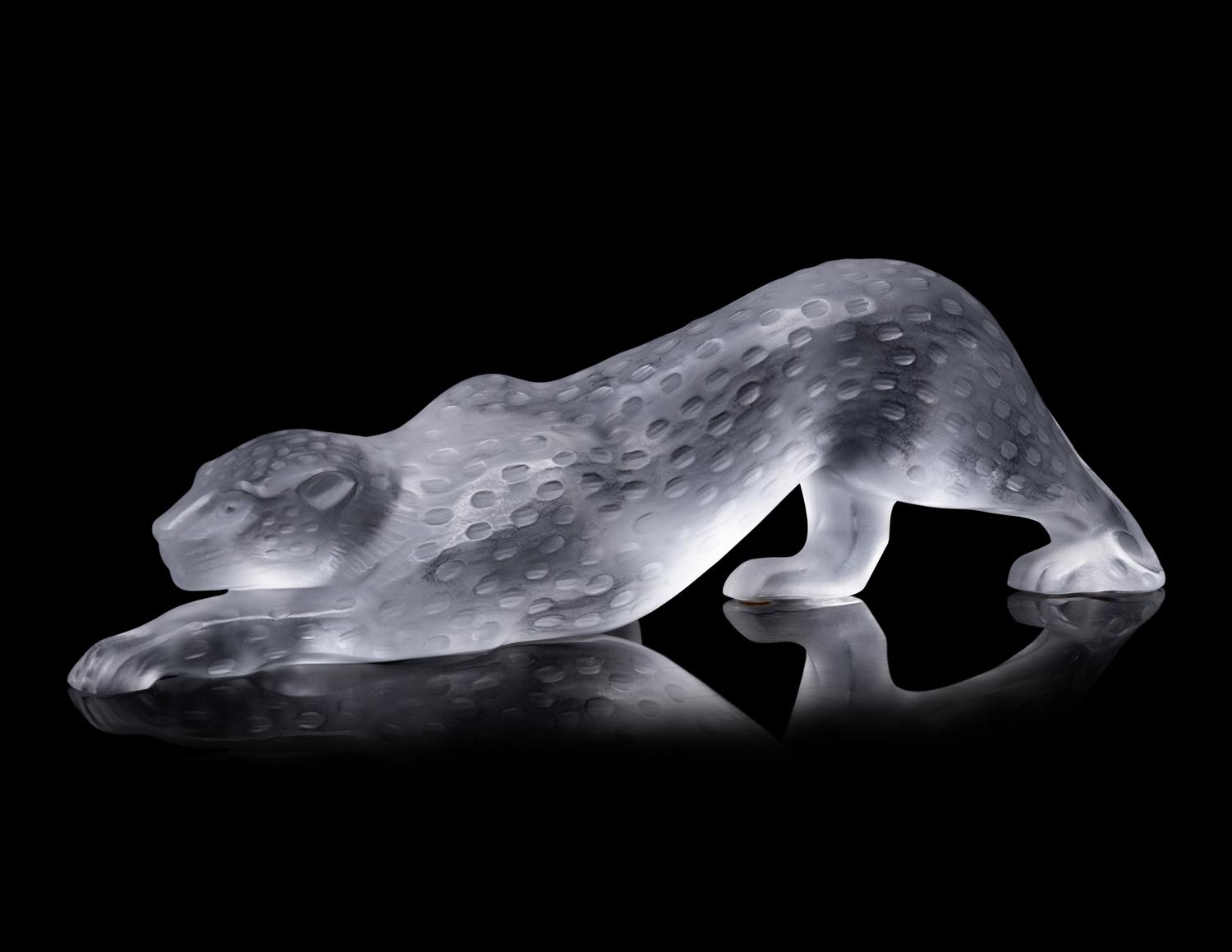 A Lalique Zeila Panther Sculpture