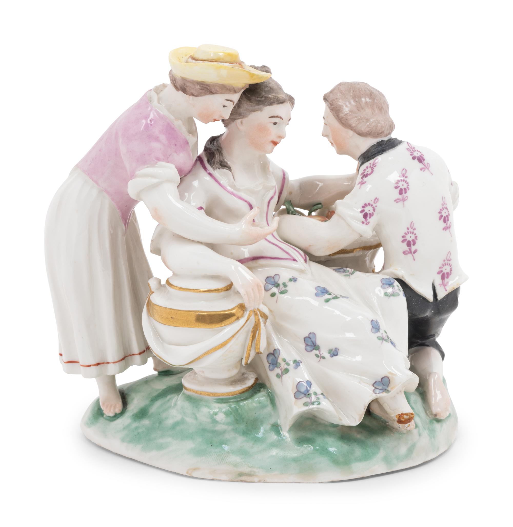 A Karl G. Lück for Frankenthal Porcelain Figural Group