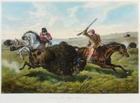 CURRIER and IVES, publishers -- After A. F. Tait. Life on the Prairie. Lithograph with hand-coloring heightened in gum arabic. 1862.