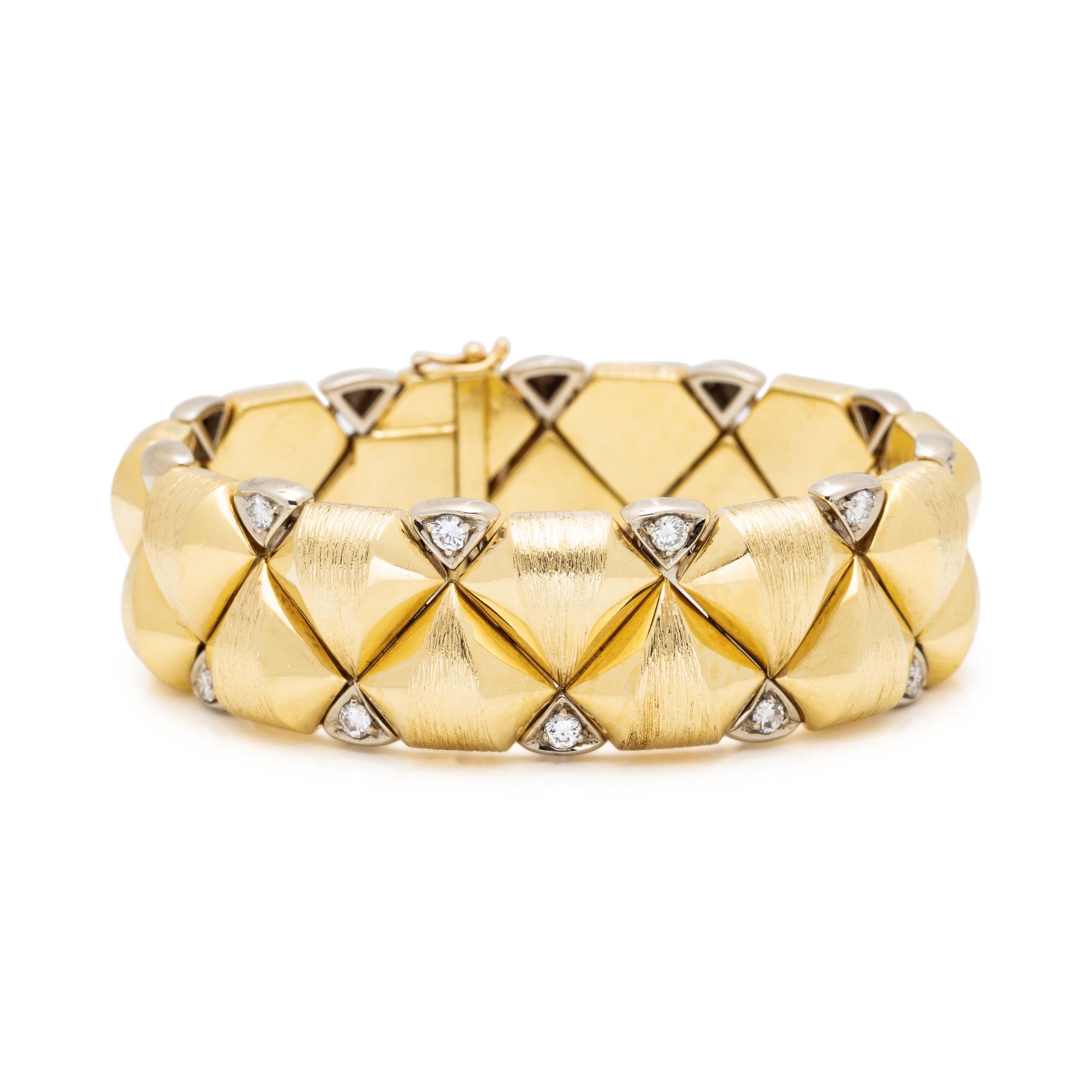 YELLOW GOLD AND DIAMOND BRACELET