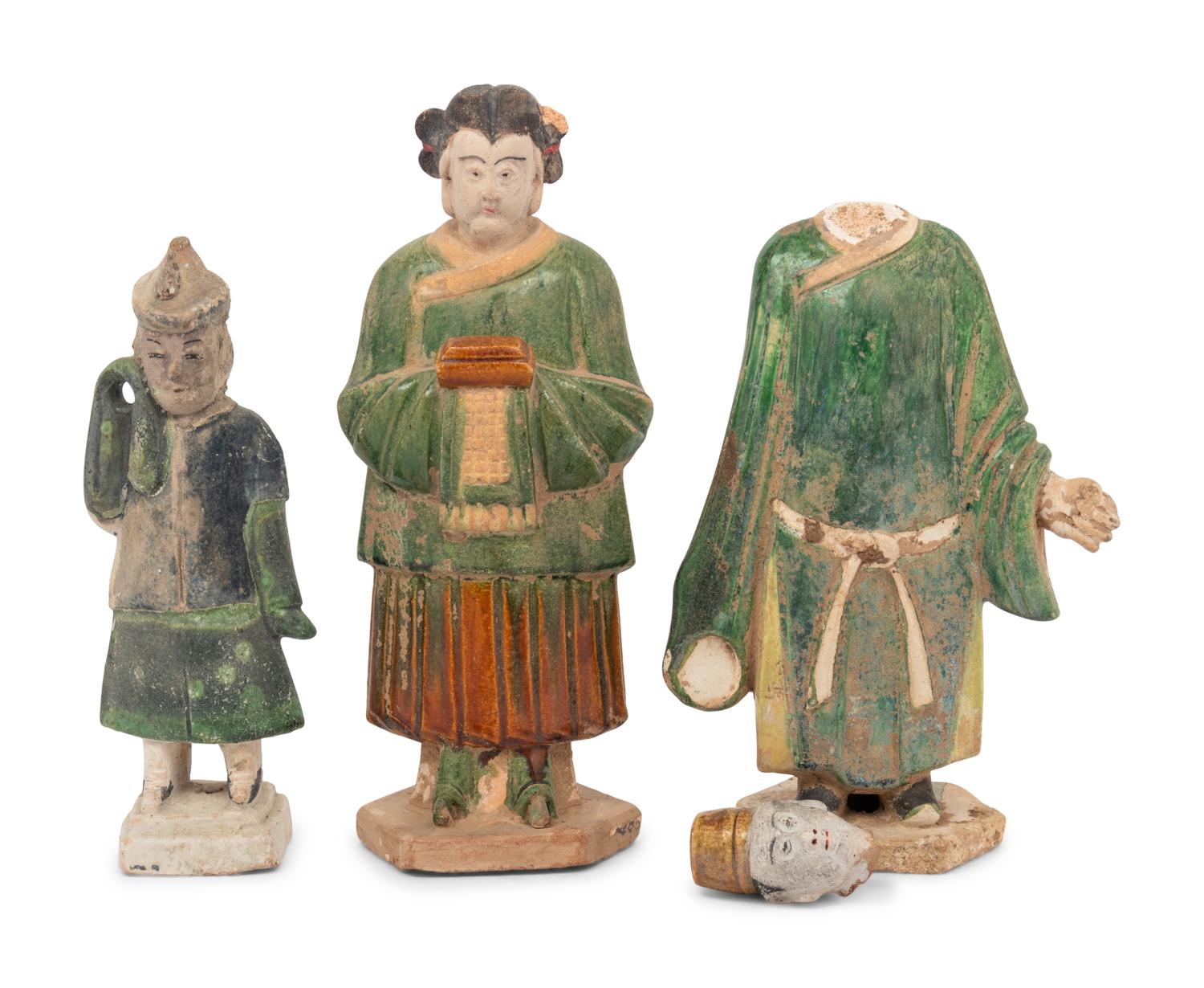 Three Chinese Pottery Figures