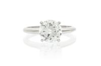 A 14 Karat White Gold and Diamond Ring, 3.20 dwts.