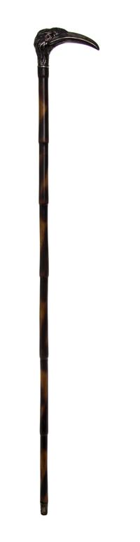 An Austro-Hungarian Silver Handled Cane, Habsburg, Width of handle 4 1/2 x length overall 35 1/4 inches.