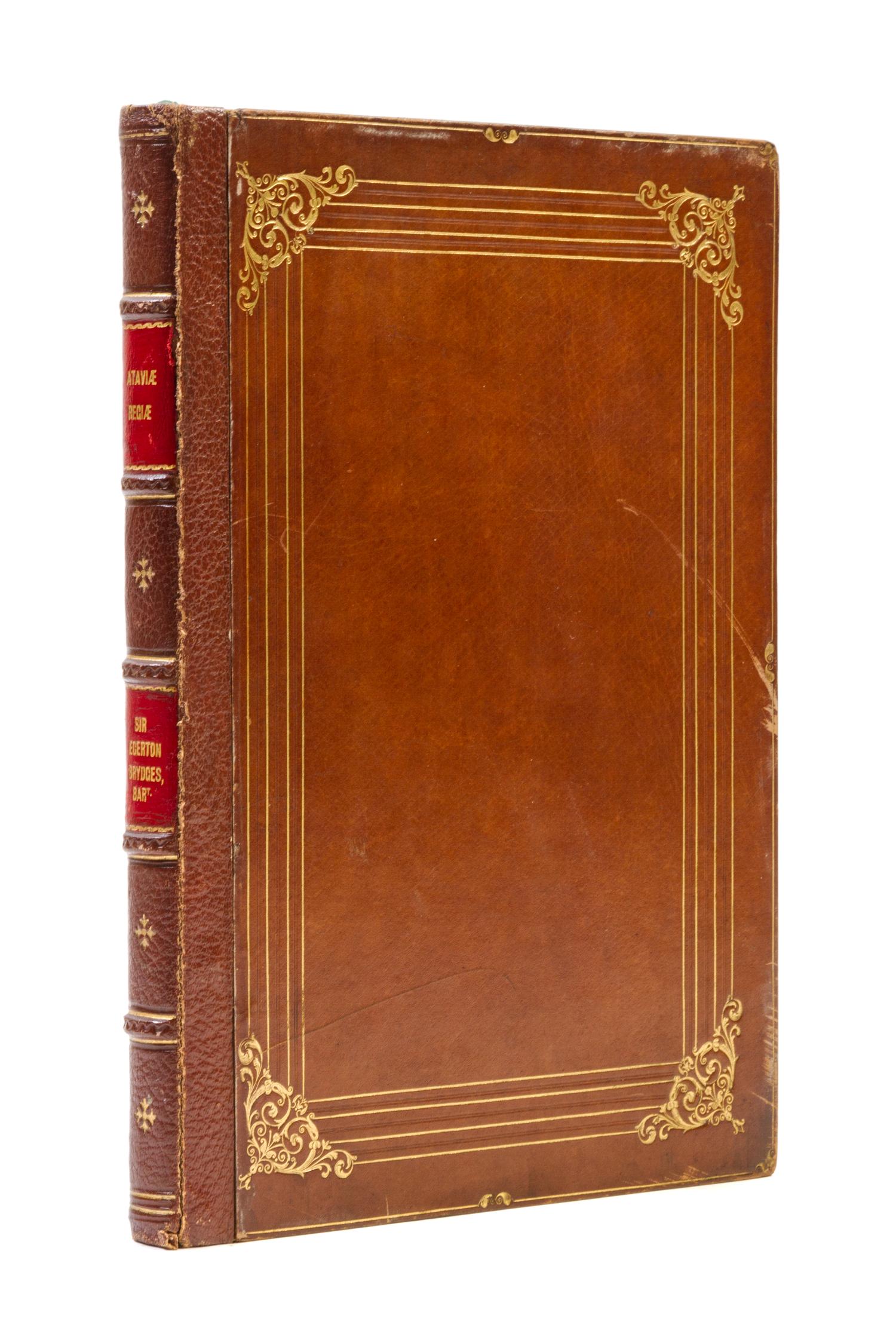 (ITALY) BRYDGES, SIR EGERTON. Ataviae Regiae... Florence, 1820. Inscribed and signed.