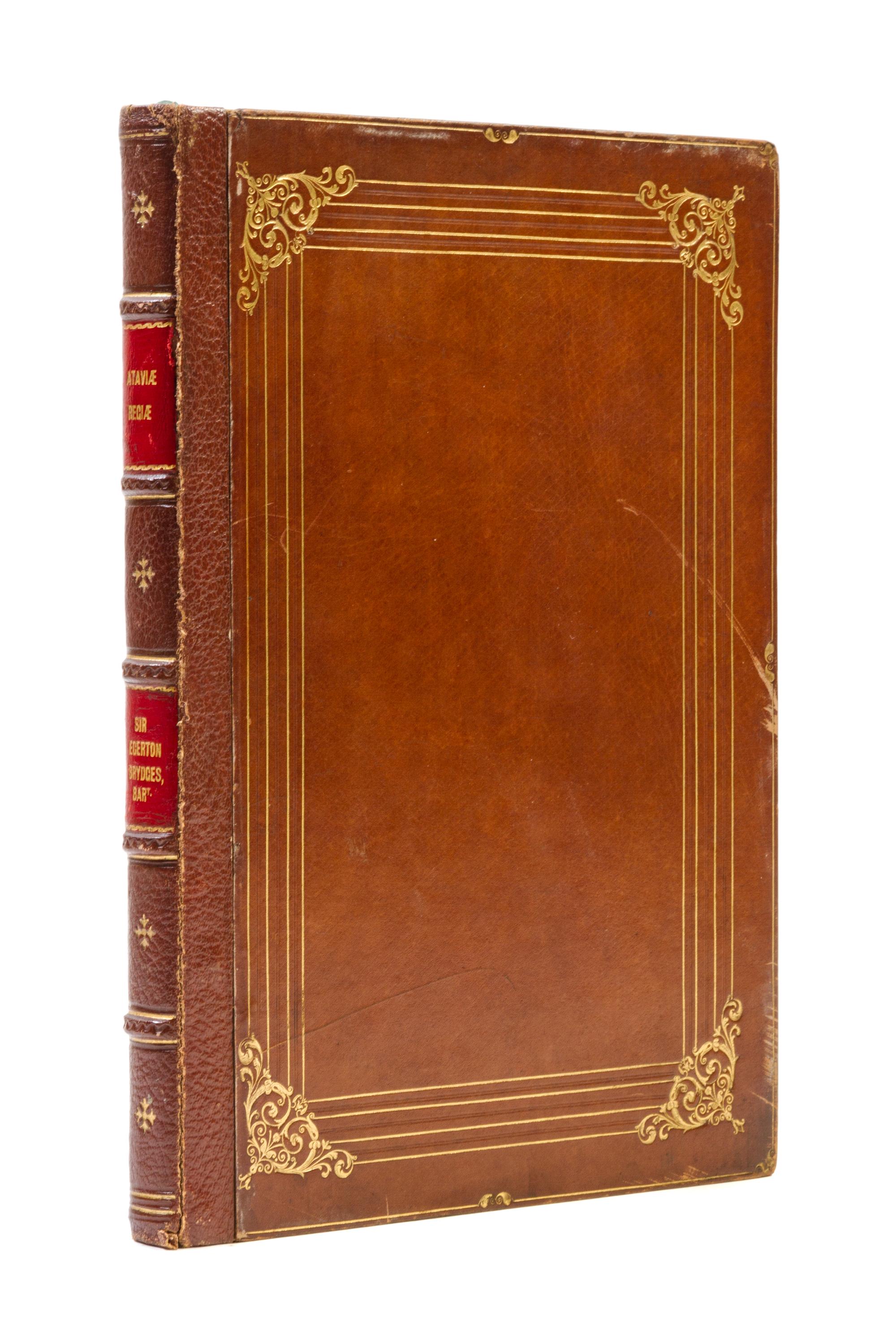 (ITALY) BRYDGES, SIR EGERTON. Ataviae Regiae... Florence, 1820. Inscribed and signed.