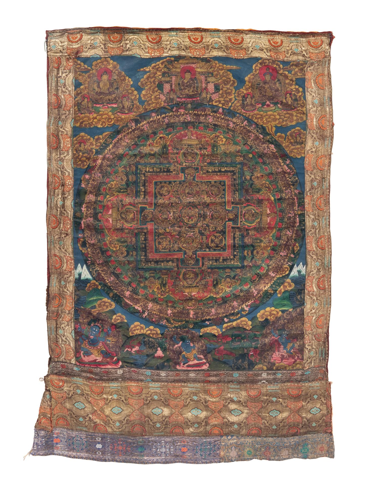 A Tibetan Thangka of a Mandala