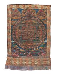 A Tibetan Thangka of a Mandala