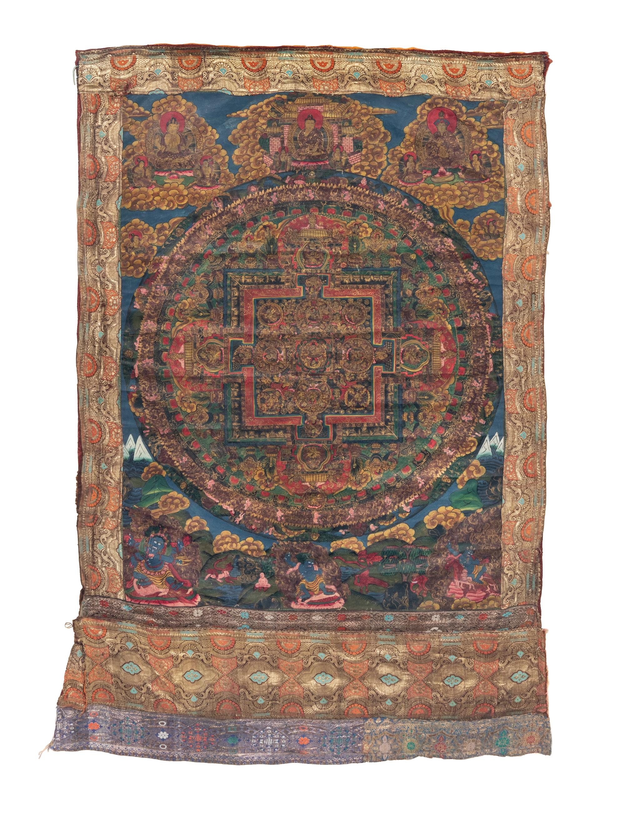 A Tibetan Thangka of a Mandala