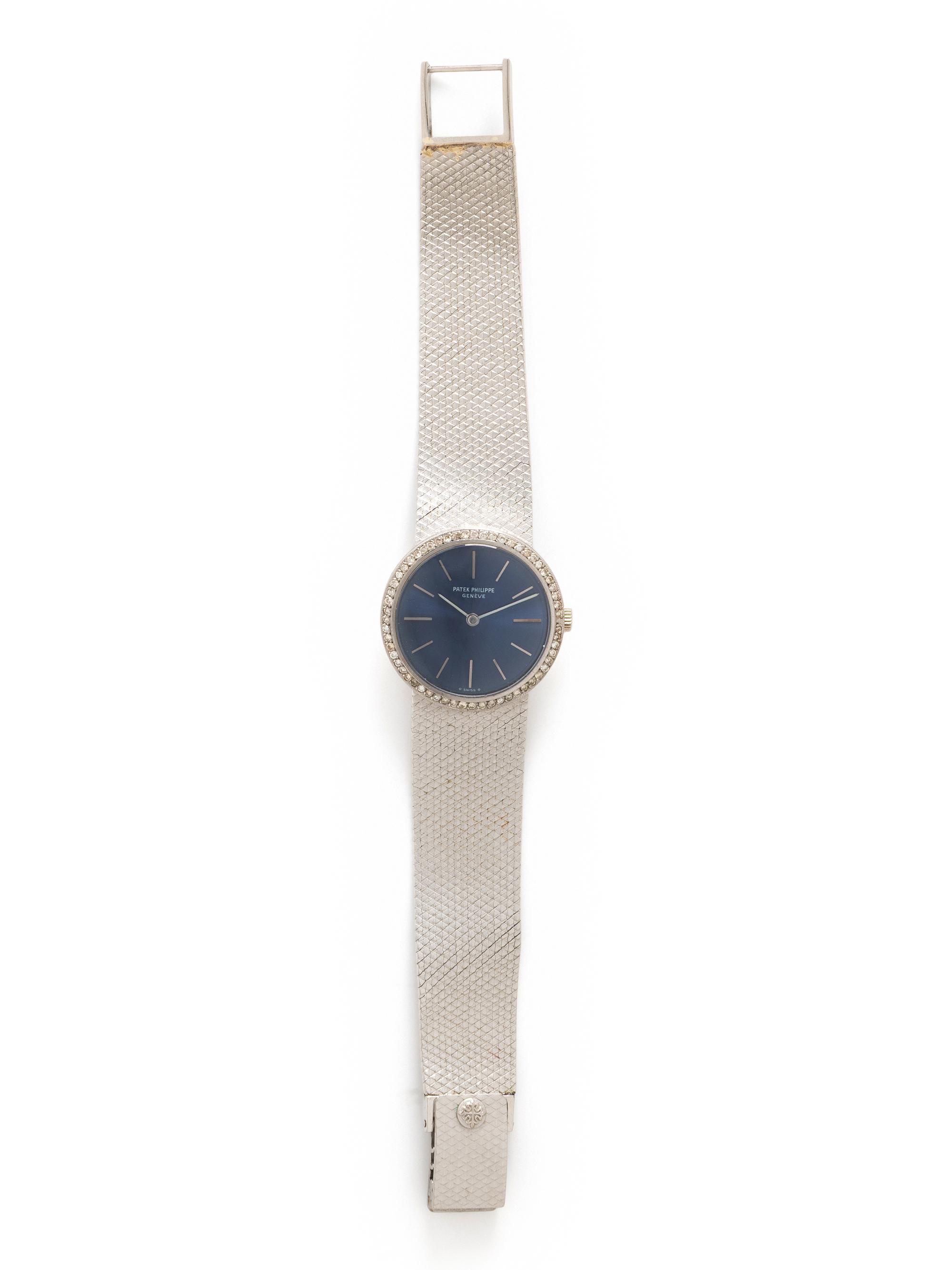 PATEK PHILIPPE, REF. 3338/2 WHITE GOLD AND DIAMOND WATCH