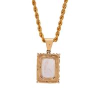 YELLOW GOLD AND KUNZITE PENDANT/NECKLACE