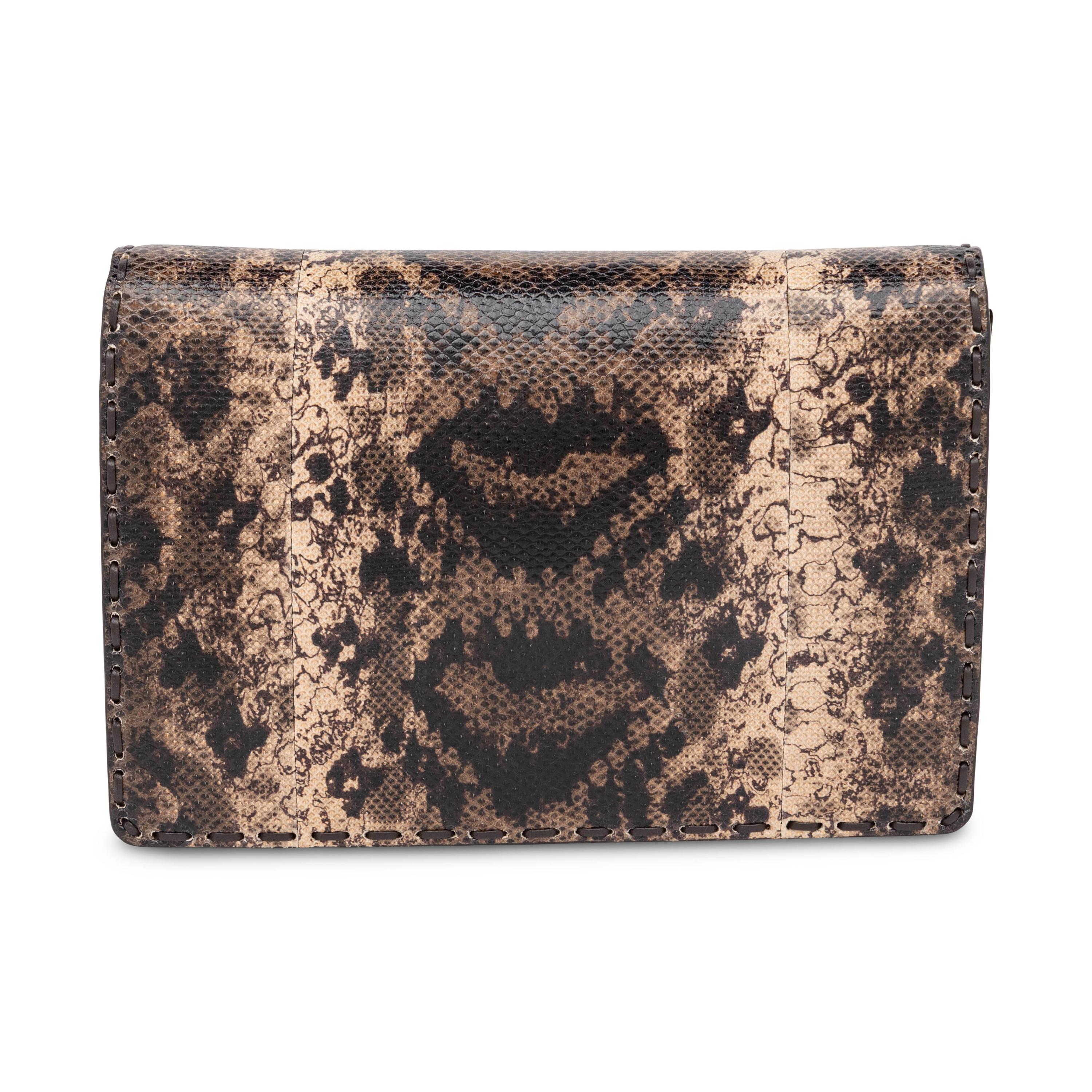 Bottega Veneta, Mixed Exotic Skin Clutch