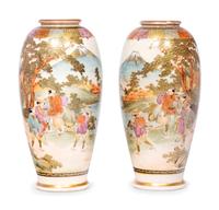 A Pair of Satsuma Vases