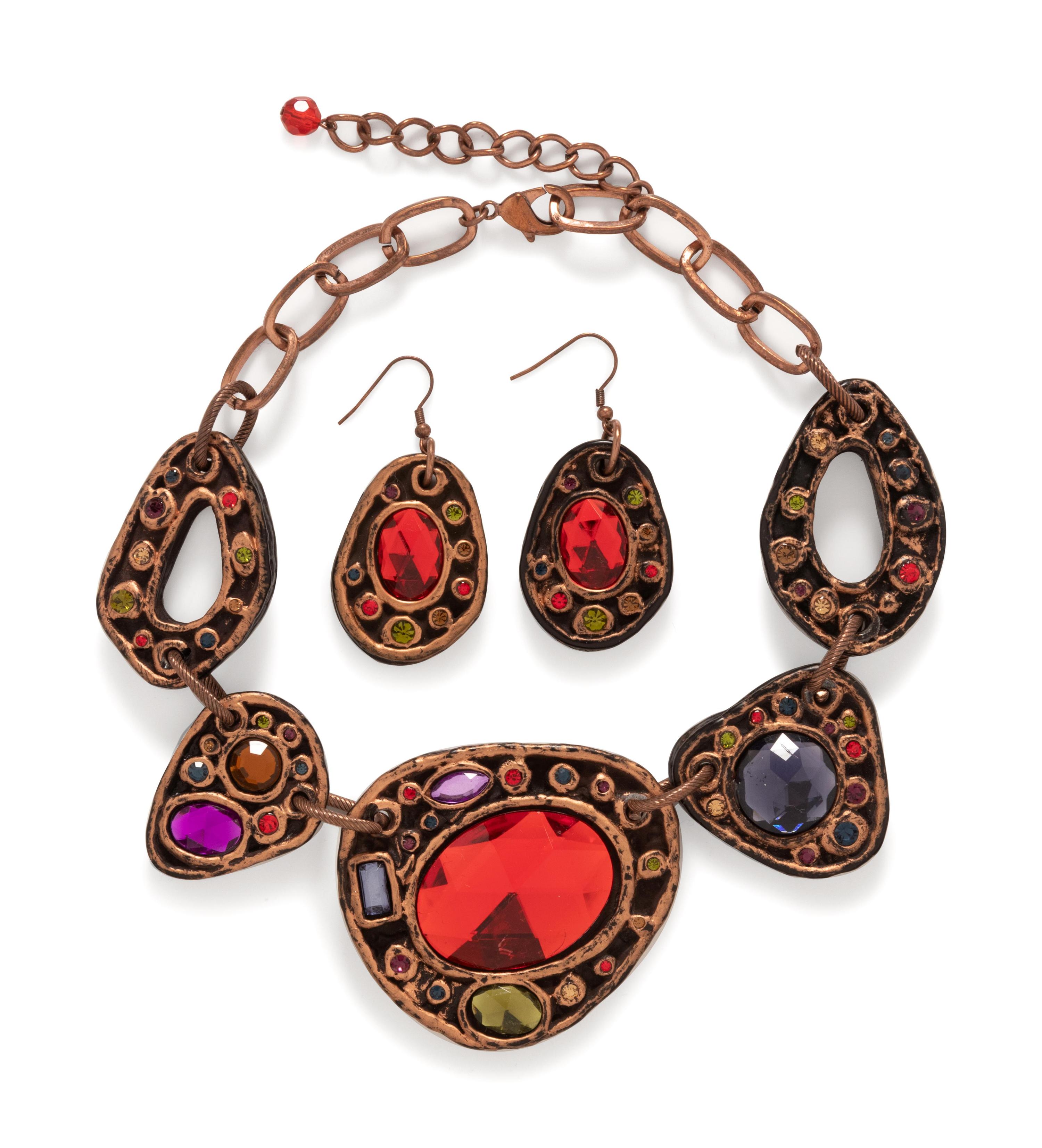 Five Sets of Scherrer Plastic and Metal Ball Chain Jewelry with Assorted Costume Jewelry