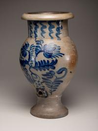 A Freehand Cobalt Decorated Stoneware Cooler