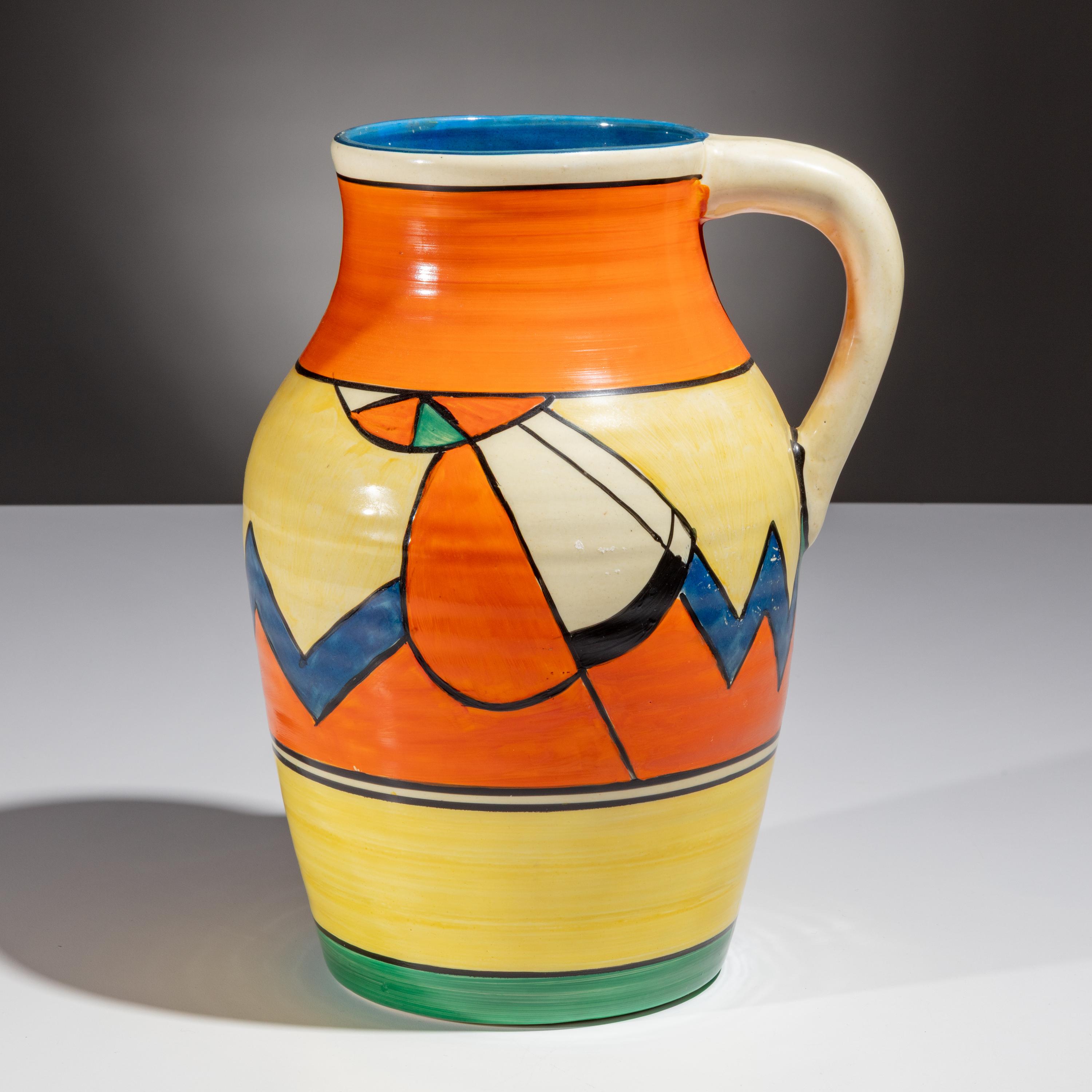Clarice Cliff (English, 1899–1972) — Blue 'W' Jug
