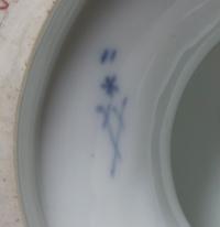 A Meissen Marcolini Period Porcelain Center Bowl, Width over handles 9 3/4 inches.