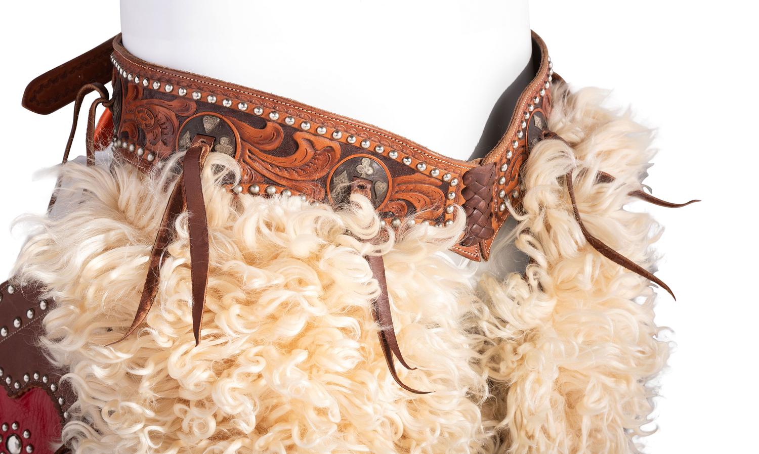 A Pair of Buddie Foster (1956-2006) Card Suit Leather Chaps