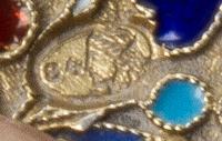 A Russian Enameled Silver Box, Mark of Gustav Klingert, kokoshnik mark of Ivan Lebedkin, Moscow, 1898, of rectangular form, the case wi