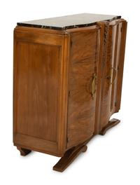 An Art Deco Marble-Top Cabinet in the Style of Alfred Porteneuve