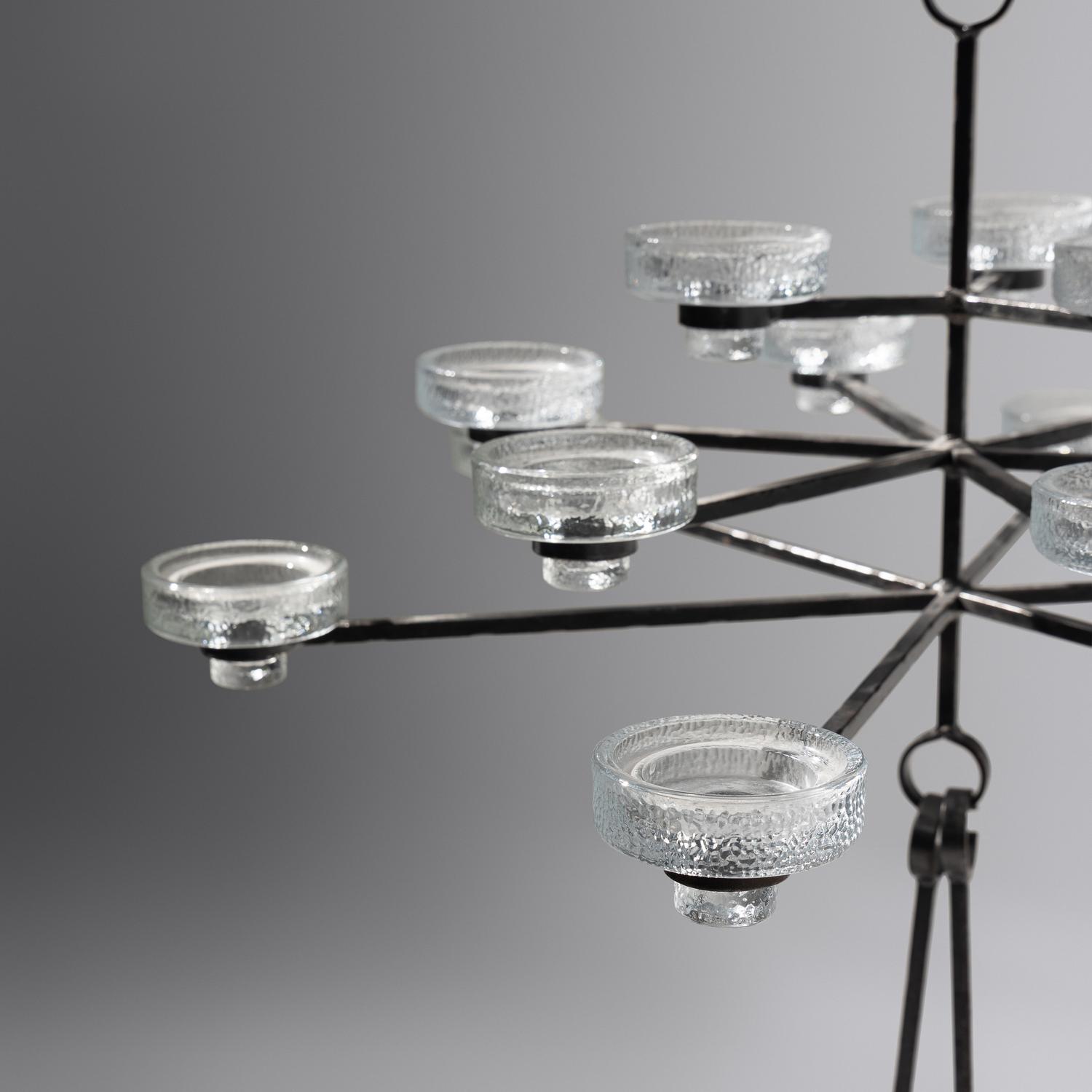15-light candle chandelier Kosta Boda, Sweden