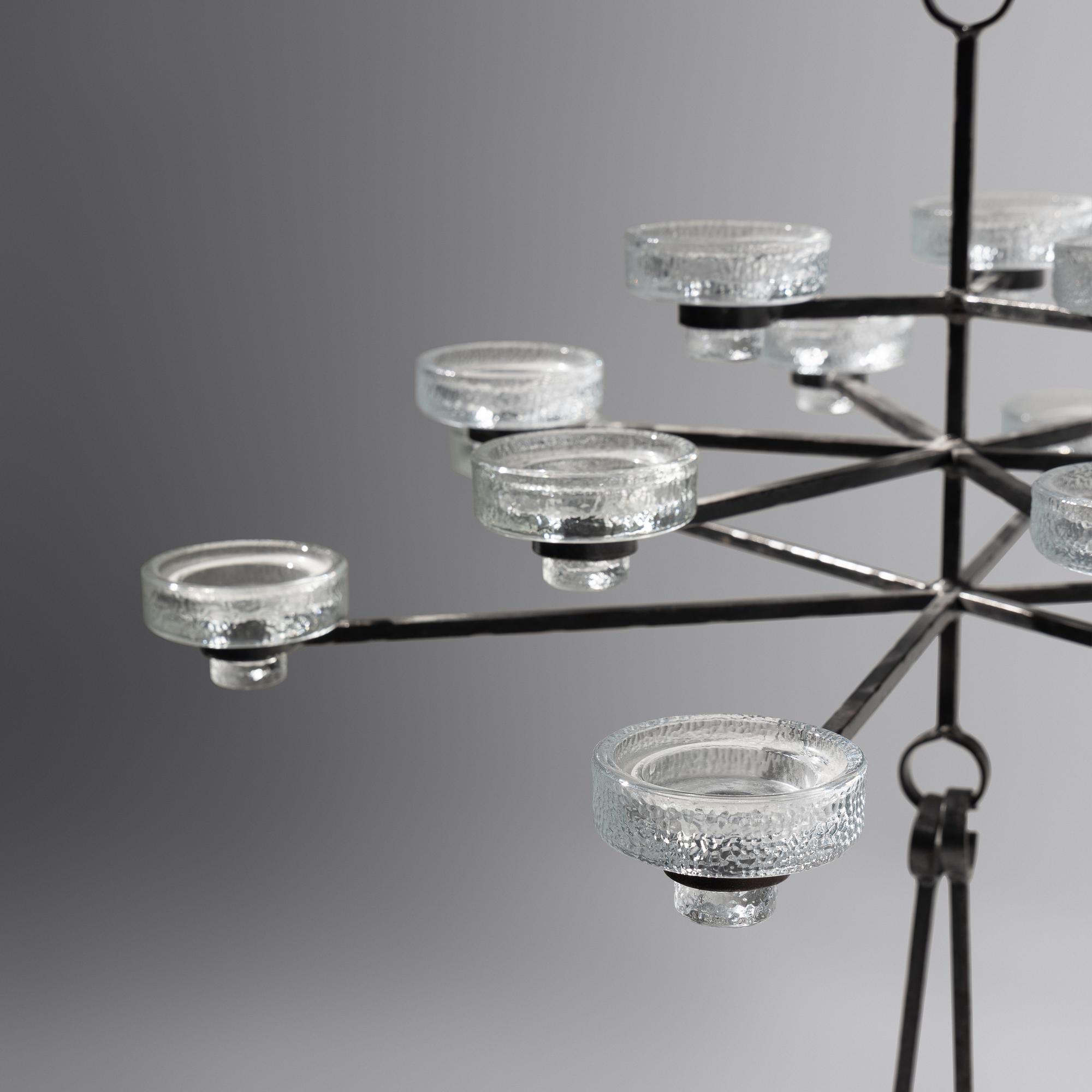 15-light candle chandelier Kosta Boda, Sweden