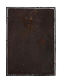 [EARLY PHOTOGRAPHY]. FISHER, AJ, photographer. Printing block for a photograph of an African American butler with white baby.