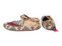 Sioux Beaded Hide Moccasins