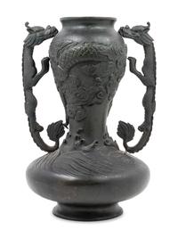 A Japanese Bronze Urn