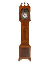 An English Mahogany "Adam and Eve" Automaton Longcase Clock