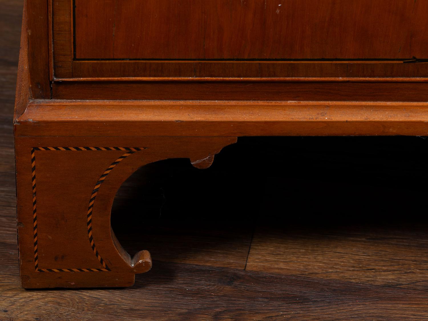 A Federal Inlaid and Figured Cherrywood Cabinet