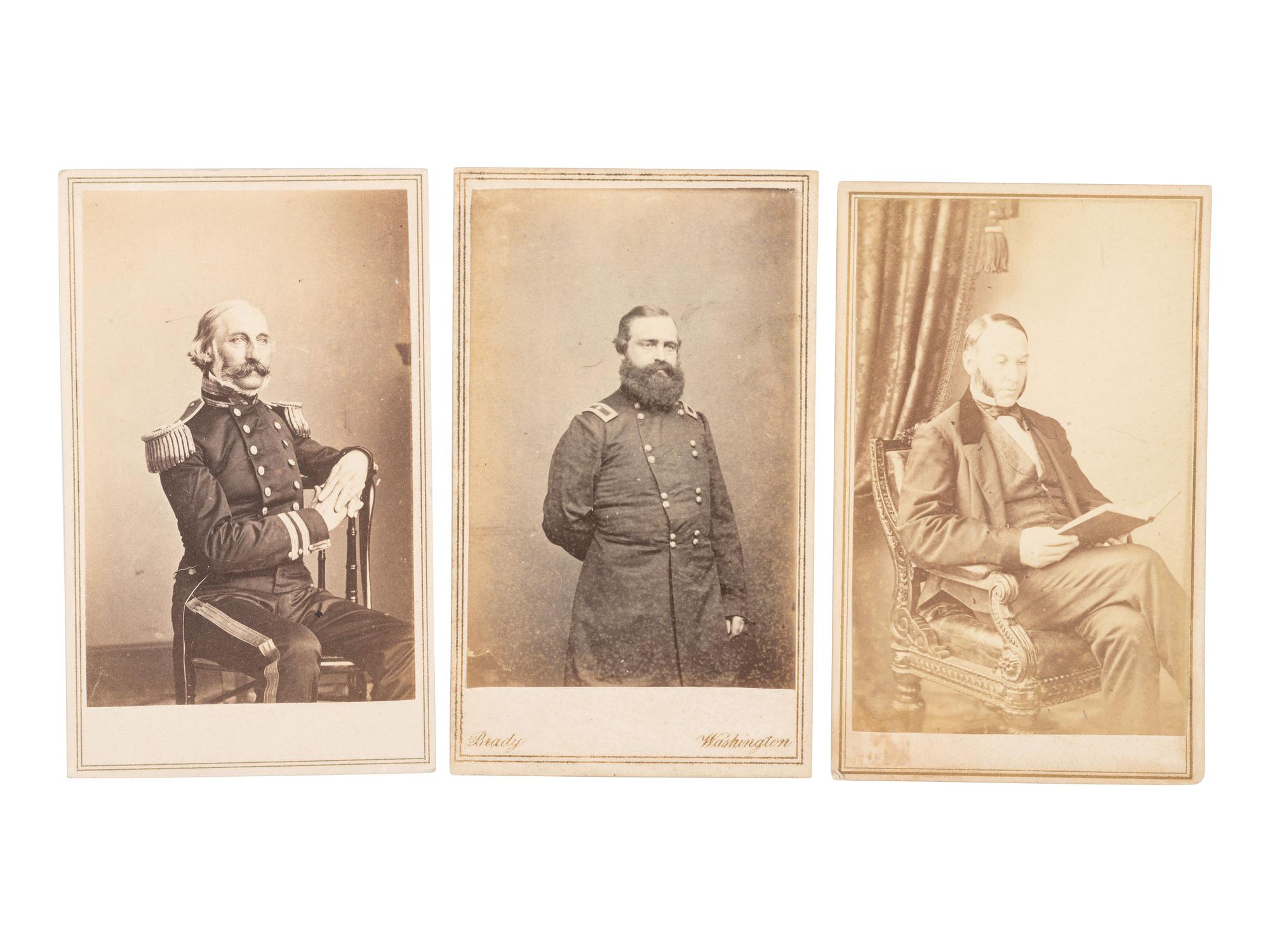 [LINCOLN, Abraham (1809-1865)]. CDVs featuring members of the honor guard that accompanied Lincoln's body from Washington, DC to Springfield, IL, & other key figures in charge of the funeral.