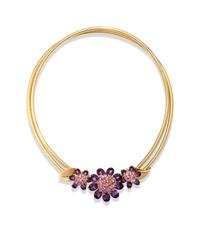 VAN CLEEF & ARPELS, AMETHYST AND PINK SAPPHIRE 'HAWAII' CONVERTIBLE SET
